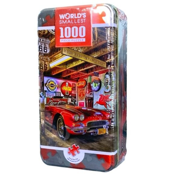 Puzzle World's Smallest Classic Car 1000 Piece Tin Box 11.7x16.50 in New Sealed - Picture 9 of 16